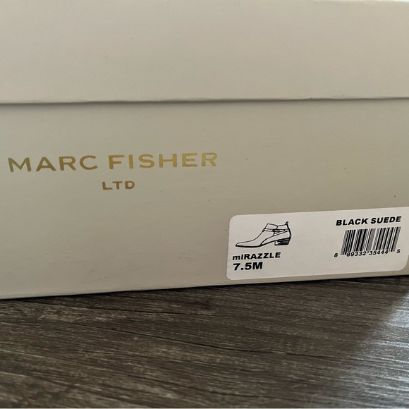 Marc Fisher Ltd Black Suede Razzle Booties 7.5 - Picture 4 of 8